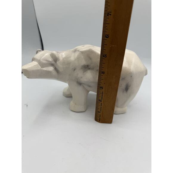 Polar Bear White Ceramic Modern Geometric Abstract Figurine Figure - Picture 5 of 5